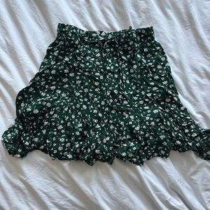 Floral Green Skirt